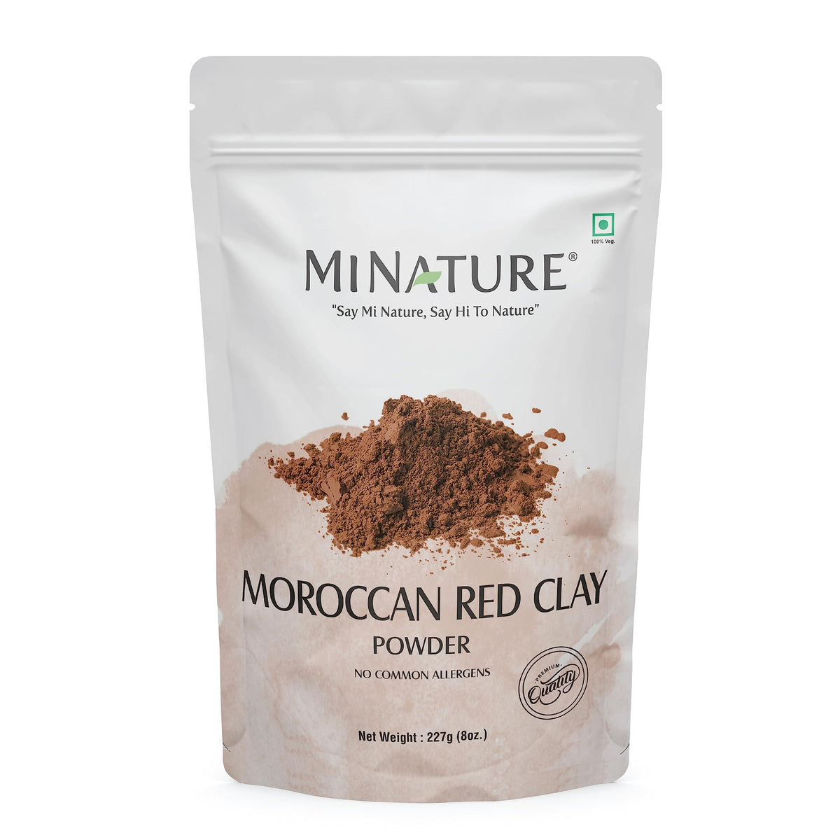 Moroccan Red Clay Powder By Mi Nature | Detoxifying Face Mask & Body Wrap | 8 Oz