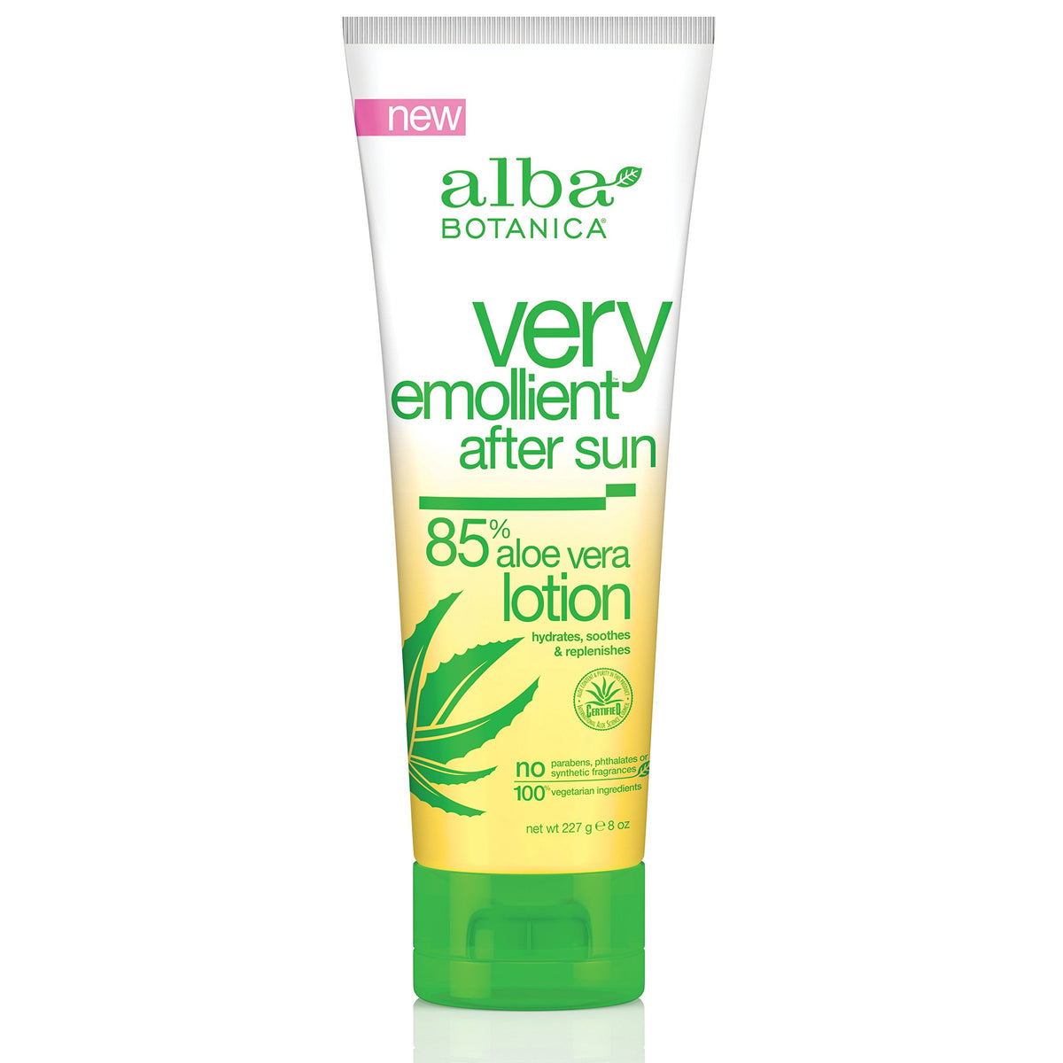 Alba Botanica After Sun Lotion - 85% Aloe Vera, 8 Oz, Multi-Color, Moisturizing Relief