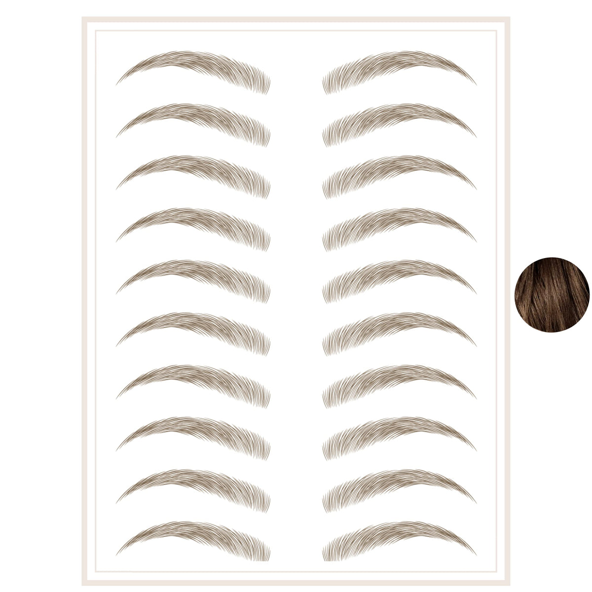 Brows By Bossy Medium Brown Temporary Eyebrow Tattoos - Waterproof Hair Like Stickers For Men & Women