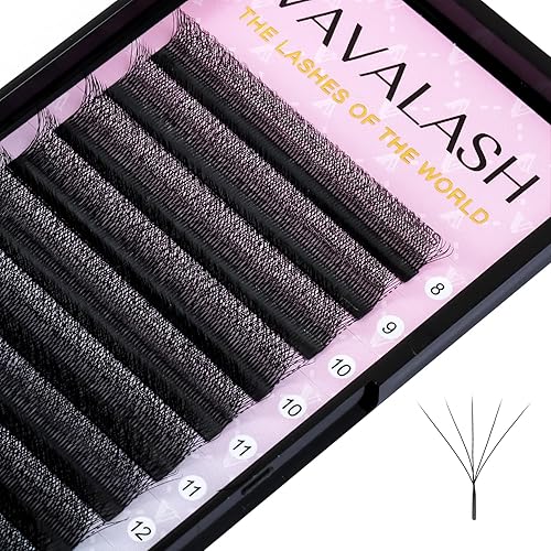 VAVALASH 5D Premade Fans 0.07 C Curl Eyelash Extensions - 10mm Matte Black Volume L