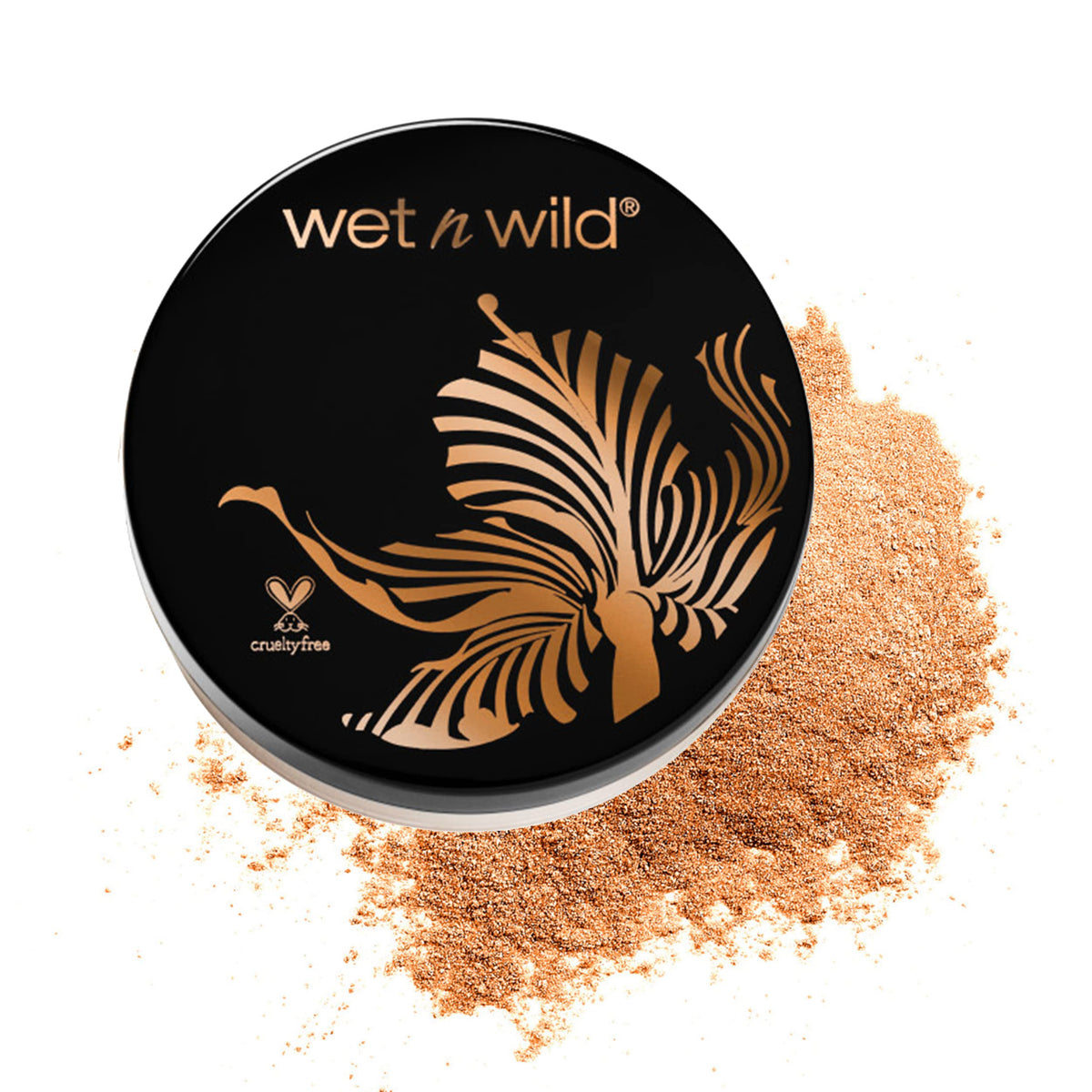 Wet N Wild Megaglo Loose Highlighting Powder, Glow With The Flow, Gold, Vegan & Cruelty-Free, 0.