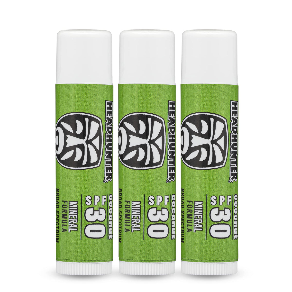 Headhunter Coconut Sport Chapstick Sunscreen Spf 30 – Waterproof Mineral Lip Balm (3 Pack)