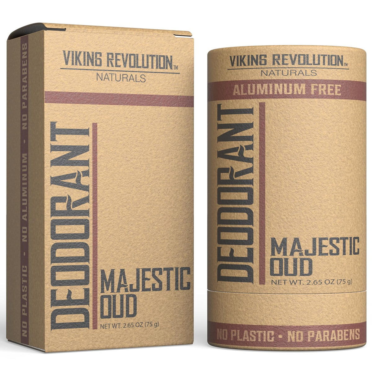 Viking Revolution Majestic Oud Deodorant For Men - Aluminum Free, Stain Free, 2.65Oz