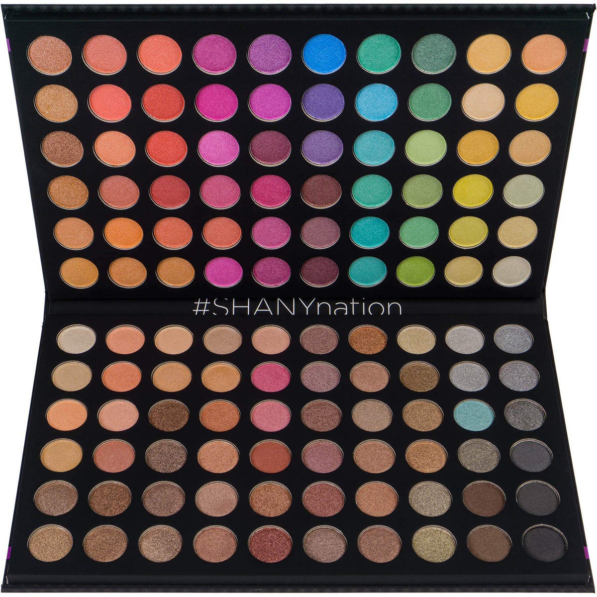 Shany Ultimate Fusion 120 Color Pigmented Eye Shadow Palette - Nude & Neon Shades