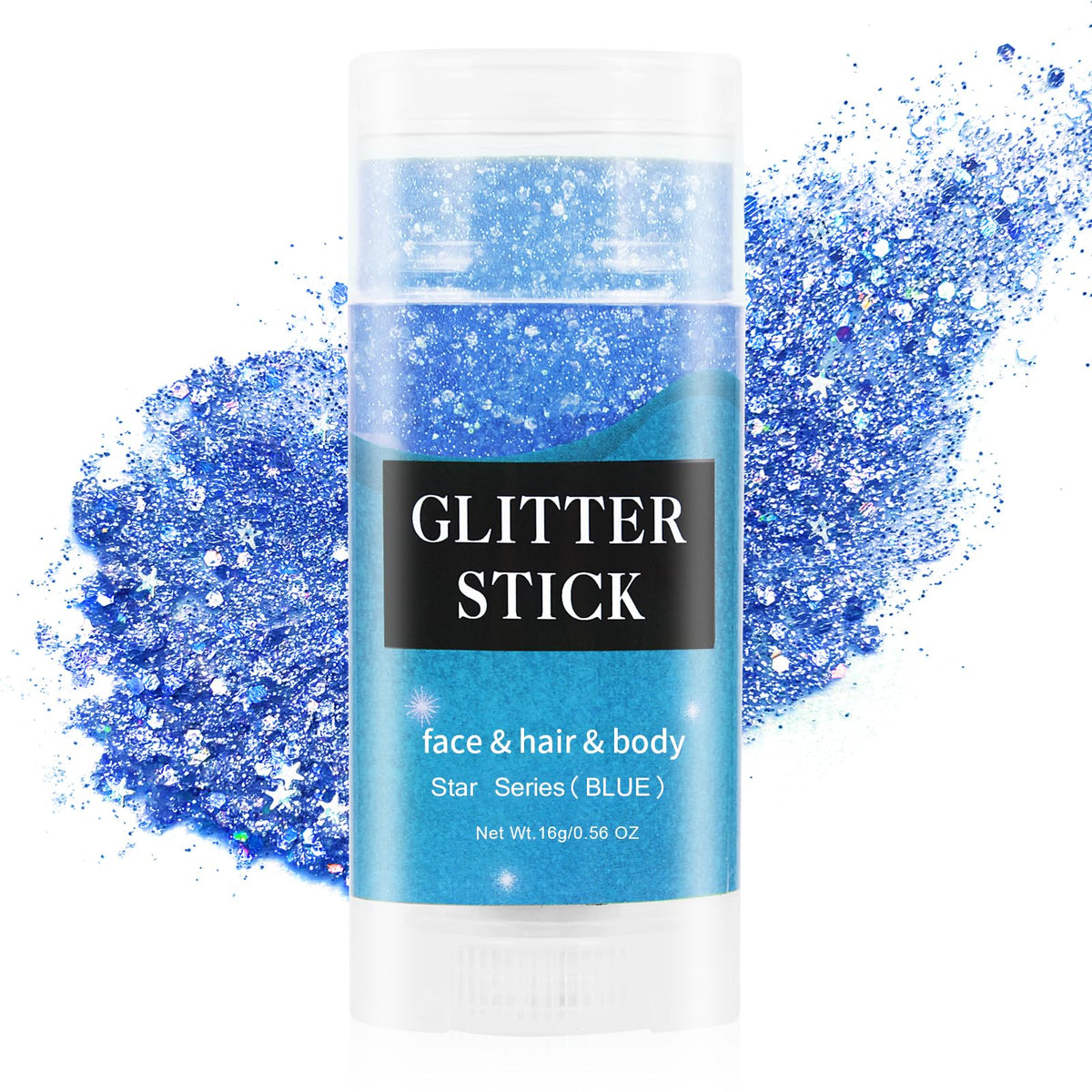 Meicoly Blue Body Glitter Stick - Waterproof Face & Body Glitter Gel For Halloween Makeup