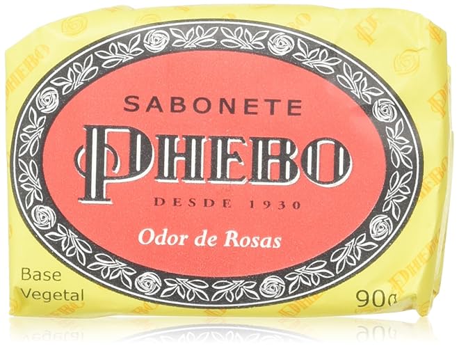 Phebo Body Soap - Rose Scent, 3.1Oz (Pack Of 4) - Moisturizing Bar Soap -