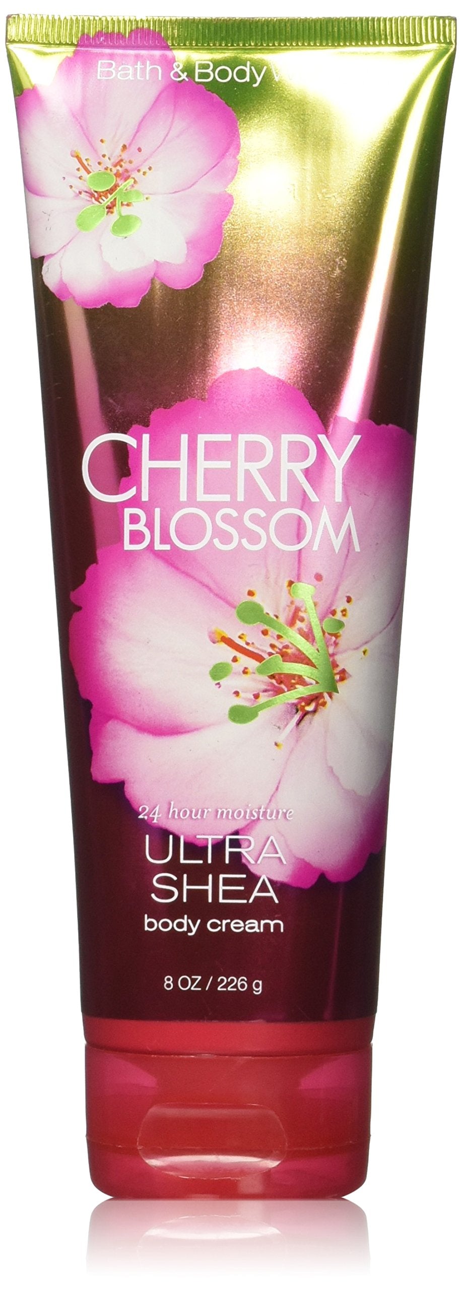 Bath & Body Works Cherry Blossom Body Cream, 8 Oz Tube, Retired Scent, Red/Pink