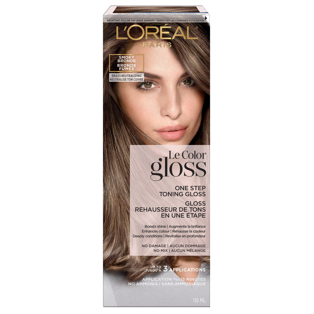 L'Oreal Paris Hair Gloss Smoky Bronde, Toning & Conditioning, 4 Fl Oz