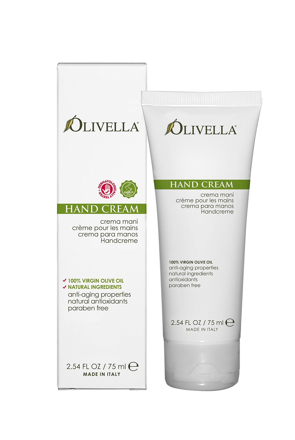 Olivella Hand Cream With Olive Oil, 2.54 Fl Oz - Nourishing Moisturizer For Soft Skin