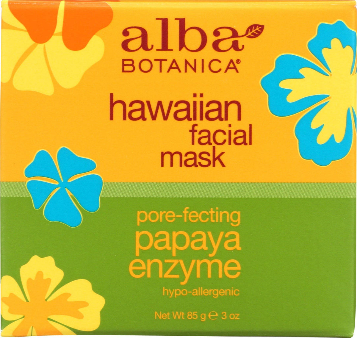 Alba Botanica Hawaiian Papaya Enzyme Facial Mask, 3 Oz - Pack Of 2 For Radiant Skin