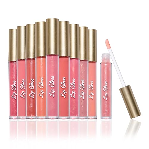 B.C Beauty Concepts Lip Gloss Collection - Shimmering Glossy Set, Pink & Neutral, 1 Fl Oz