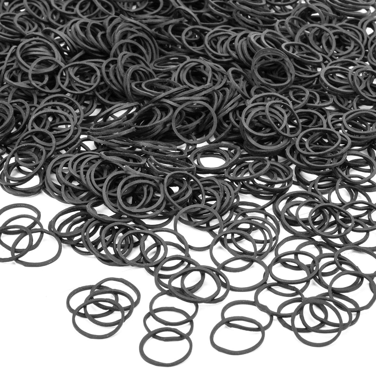 Jianyi 1200 Pack Black Mini Rubber Bands - Soft Elastic Hair Ties For Kids & Adults