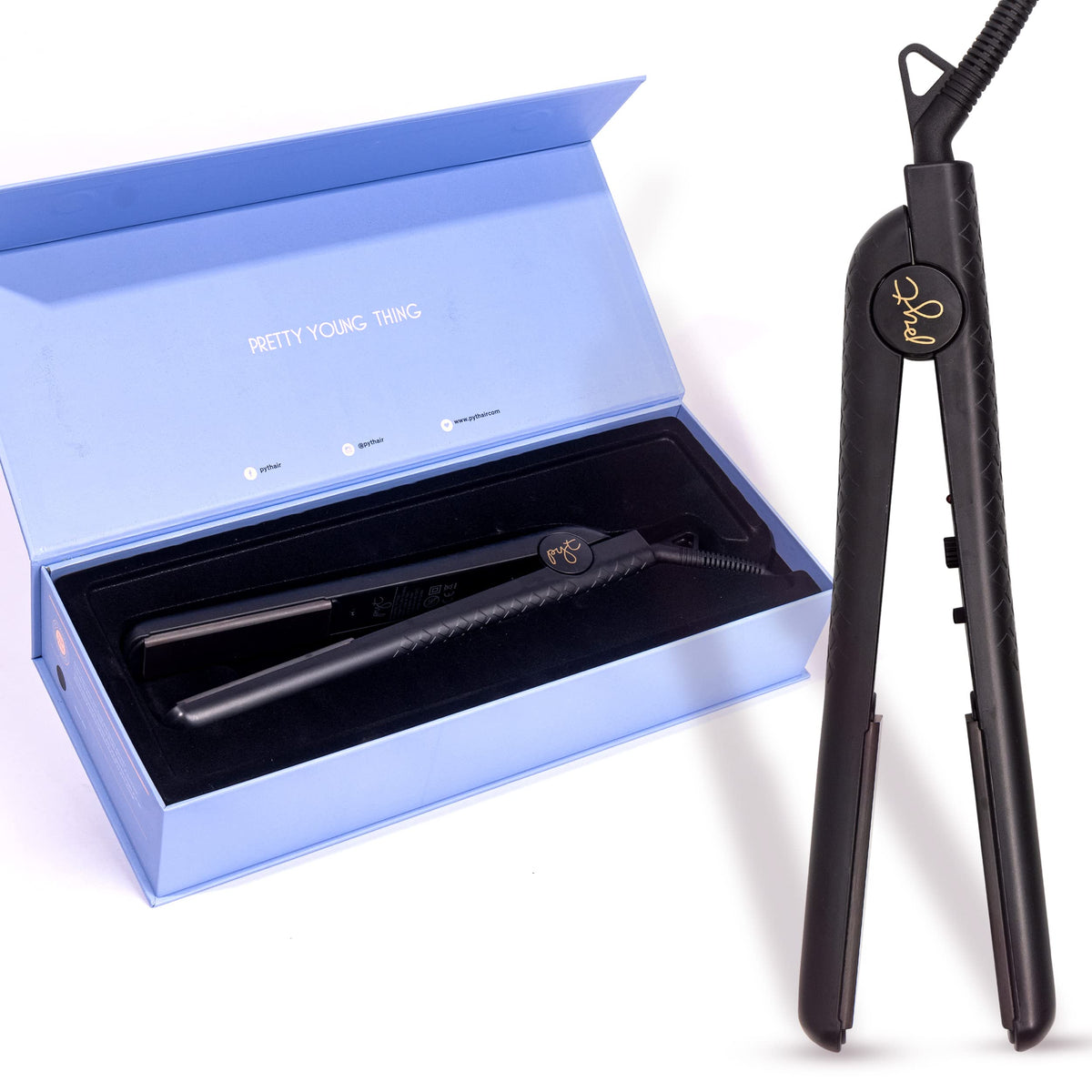 Pyt Professional Ceramic Hair Straightener - Black Flat Iron Styling Tool, 1 Count