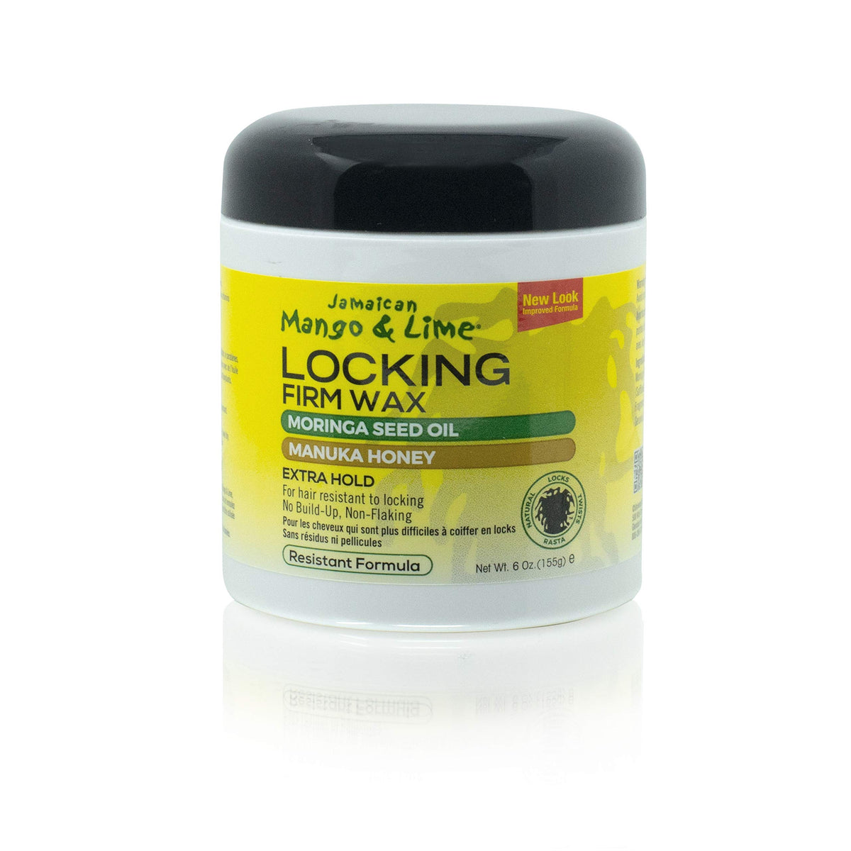 Jamaican Mango & Lime Locking Firm Hair Wax 6 Oz - Strong Hold, White Styling Wax