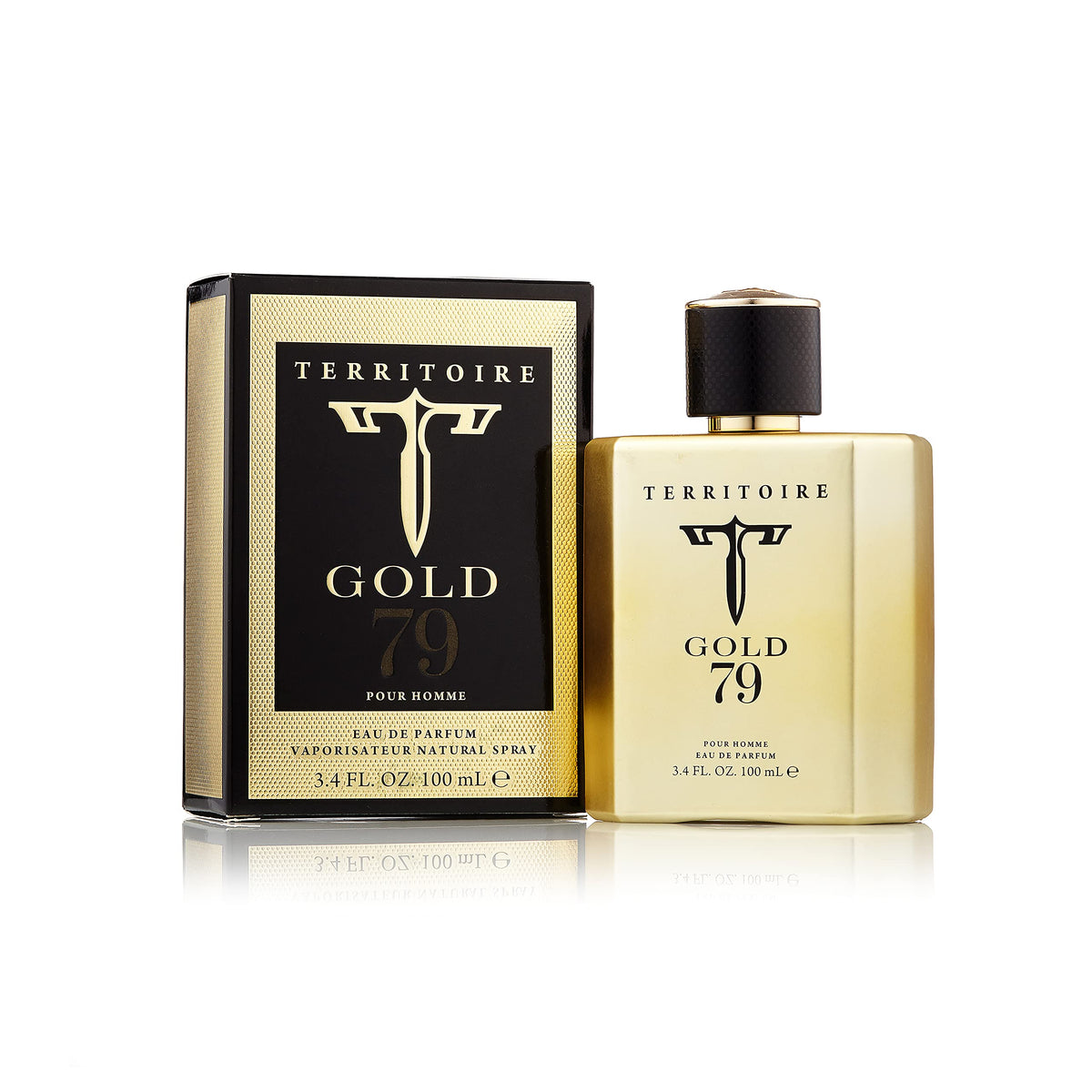 Territoire Eau De Parfum for Men, 3.4 Fl Oz - Gold 79 Cologne, Premium Fragrance, Long-lasting Scent, Ideal Gift