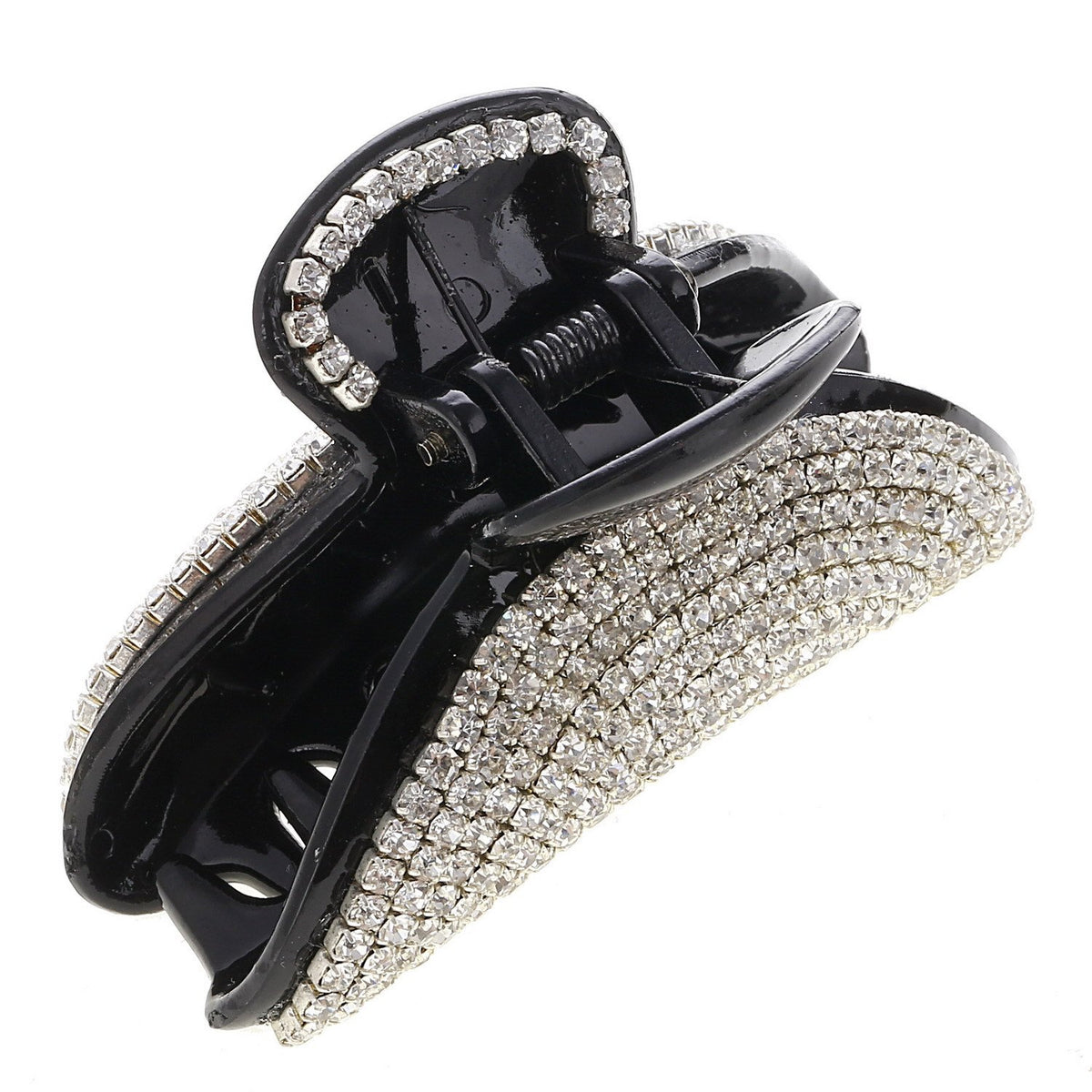 Numblartd Black Acrylic Rhinestone Hair Jaw Clip - Exquisite Claw Clip For Medium Hair