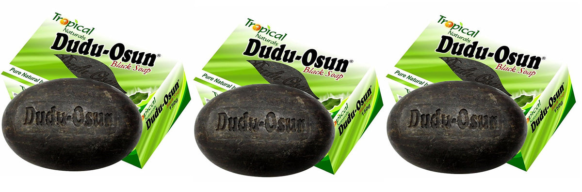 Dudu Osun Organic African Black Soap 150G (Pack Of 3) - Acne, Eczema, Scar & Dandruff