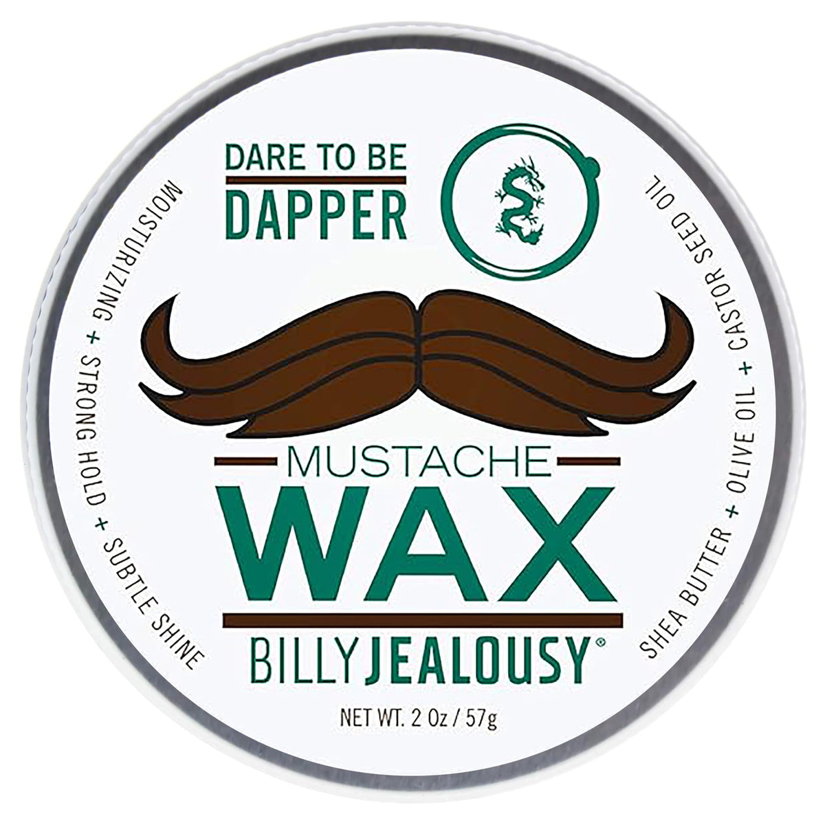 Billy Jealousy Bulletproof Mustache Wax, Strong Hold, Woodsy Lavender, 2 Fl Oz Travel Size