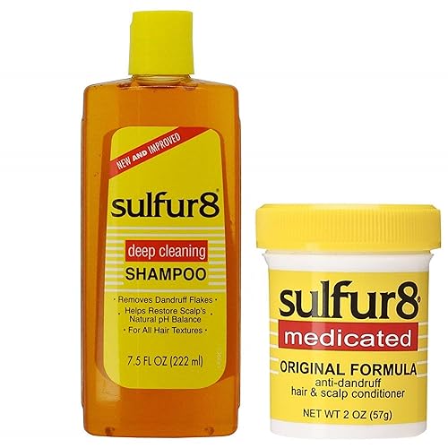 Sulfur8 Anti-Dandruff Shampoo & Conditioner Duo | 7.5Oz & 2Oz | Scalp Care Set