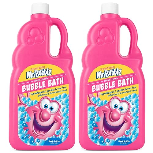 Mr. Bubble Original Bubble Bath - Hypoallergenic, Tear Free, 2 Bottles 36 Fl Oz For Kids & Adults