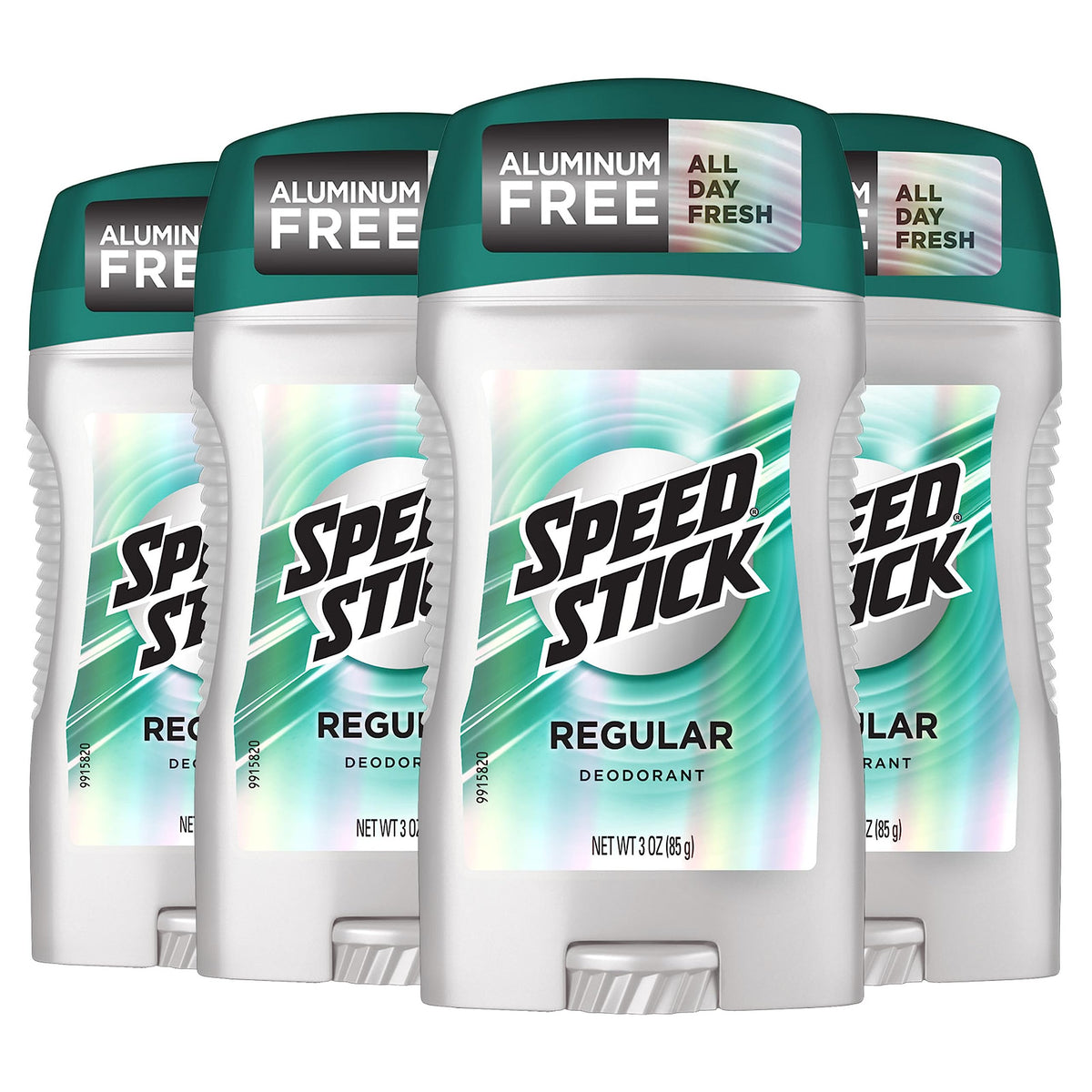 Speed Stick Men's Deodorant, Regular, 3 oz, 4 Pack - Long-Lasting Freshness, Green