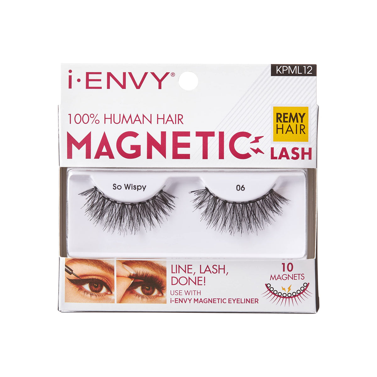 Kiss I Envy Double Strength Human Hair Lashes - Reusable, Easy To Apply, Everyday Wear