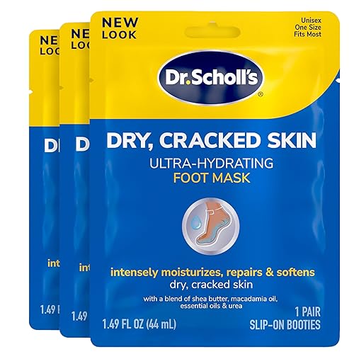 Dr. Scholl'S Ultra Hydrating Foot Mask - 3 Pairs Of Moisturizing Socks For Dry, Cracked Feet