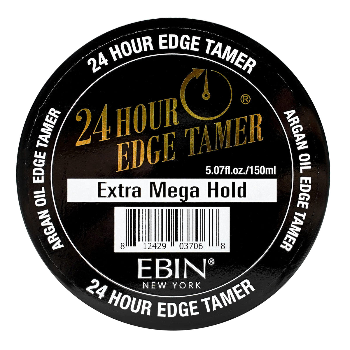 EBIN NEW YORK 24 Hour Edge Tamer, Extra Mega Hold, No Flaking, 5.07oz with Castor Oil