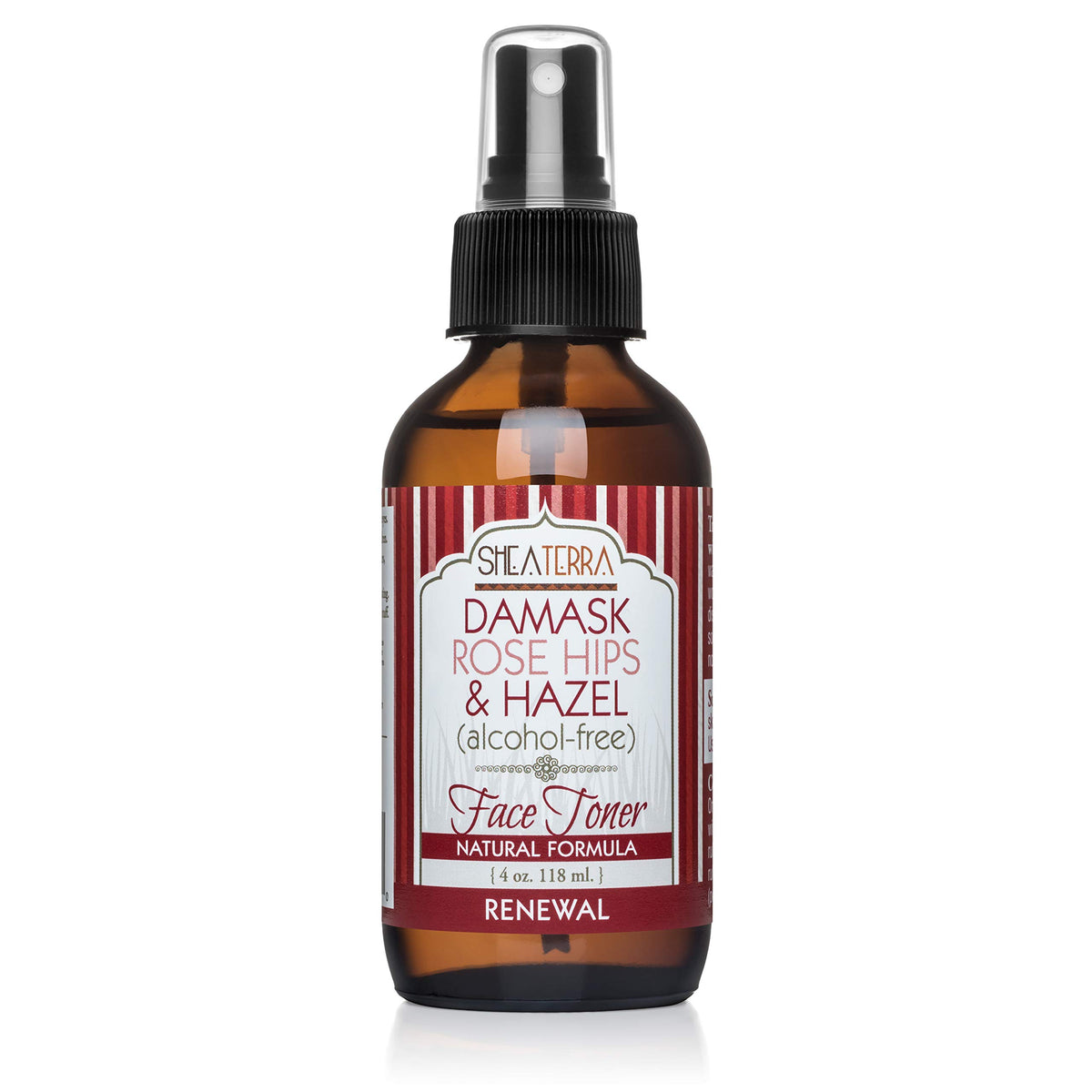 Shea Terra Organics Beauty Water Toner & Face Mist With Damask Rose & Witch Hazel, 4 Oz