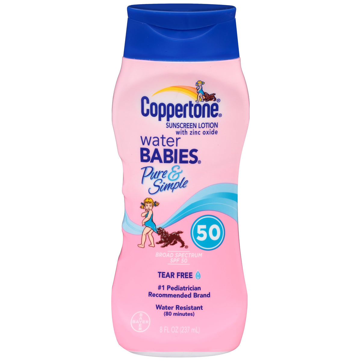 Coppertone Water Babies Pure & Simple Spf 50 Sunscreen, 8Oz (Pack Of 2)