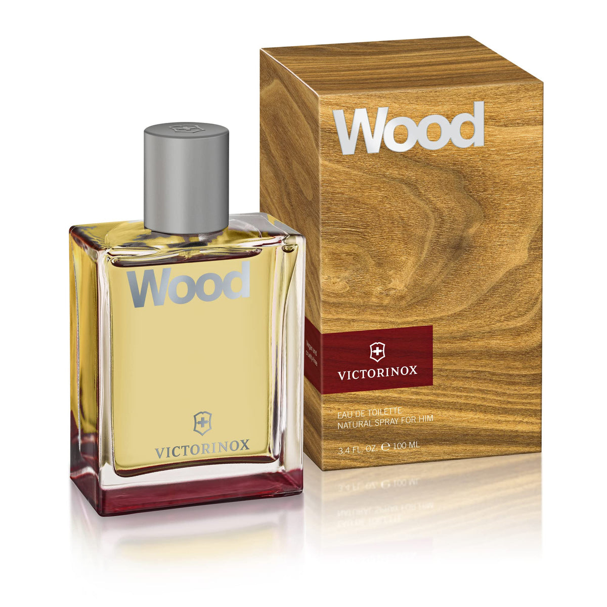 Victorinox Wood Eau de Toilette 3.4 oz - Fresh, Elegant Fragrance for Men - Classic Scent by Victorinox