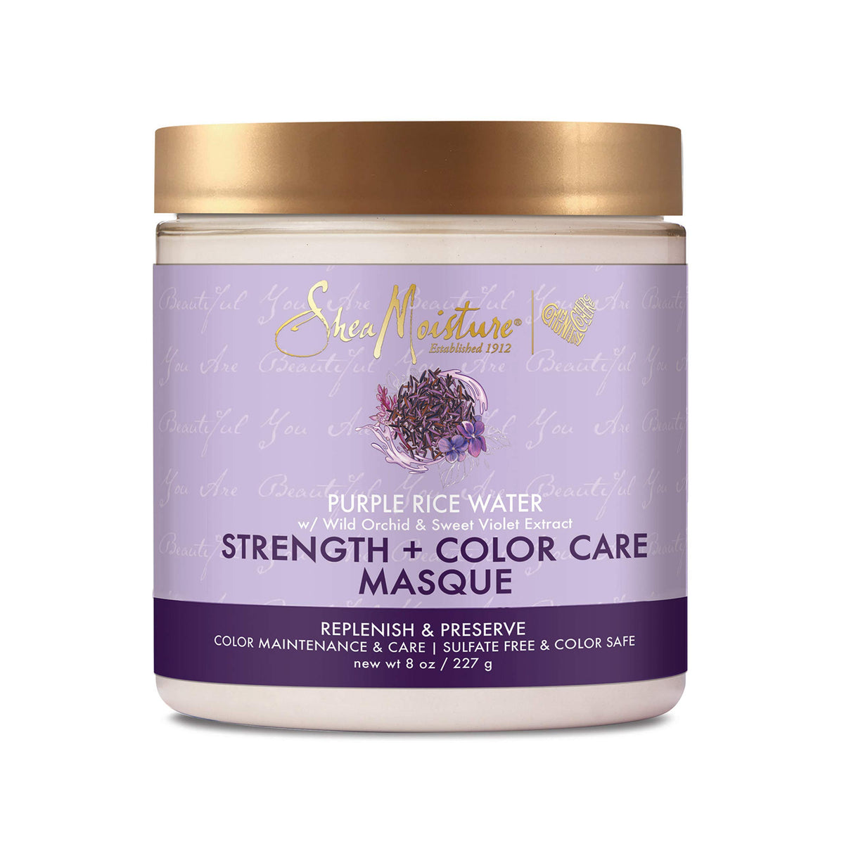 Sheamoisture Purple Rice Water Masque For Damaged Hair, 8 Oz - Strength & Color Care