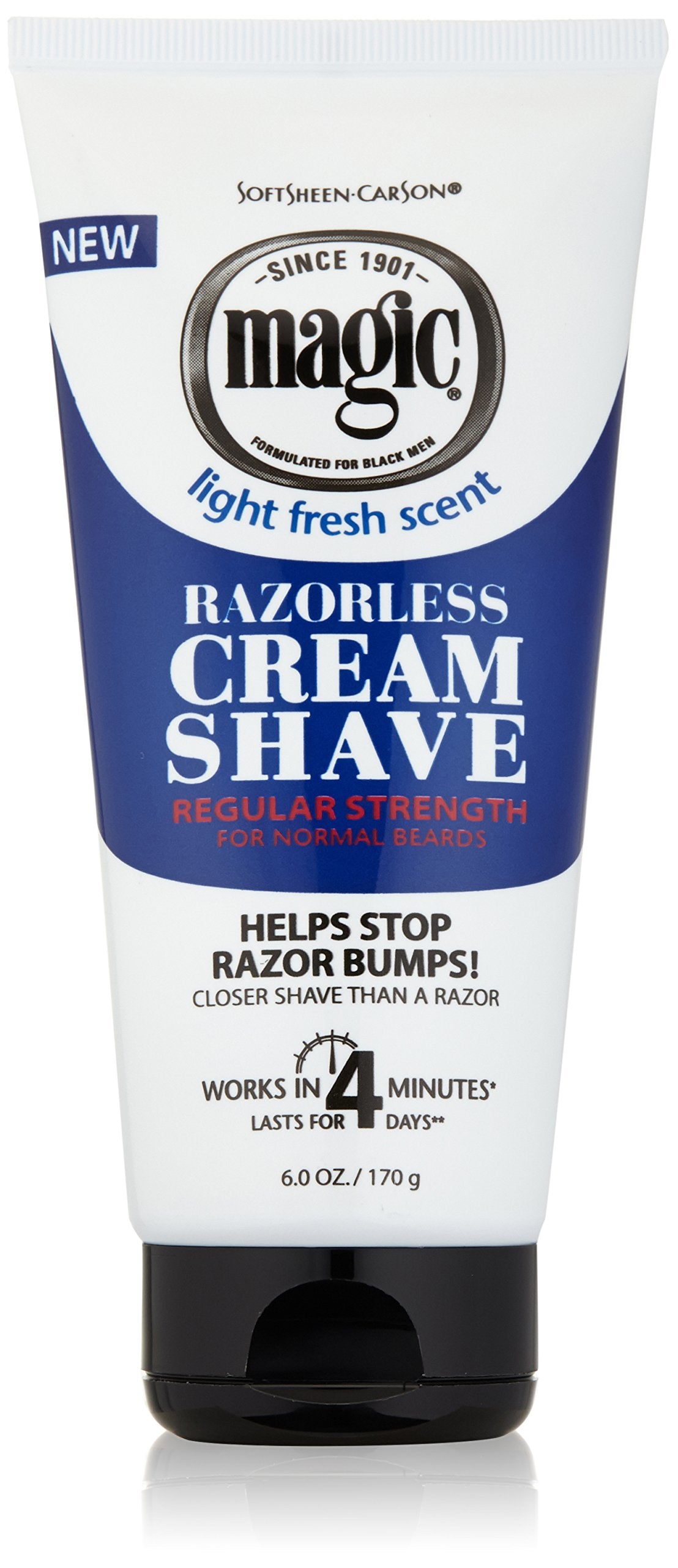 Softsheen Carson Magic Razorless Cream Shave, Regular Strength, 6 Oz, Pack Of 6