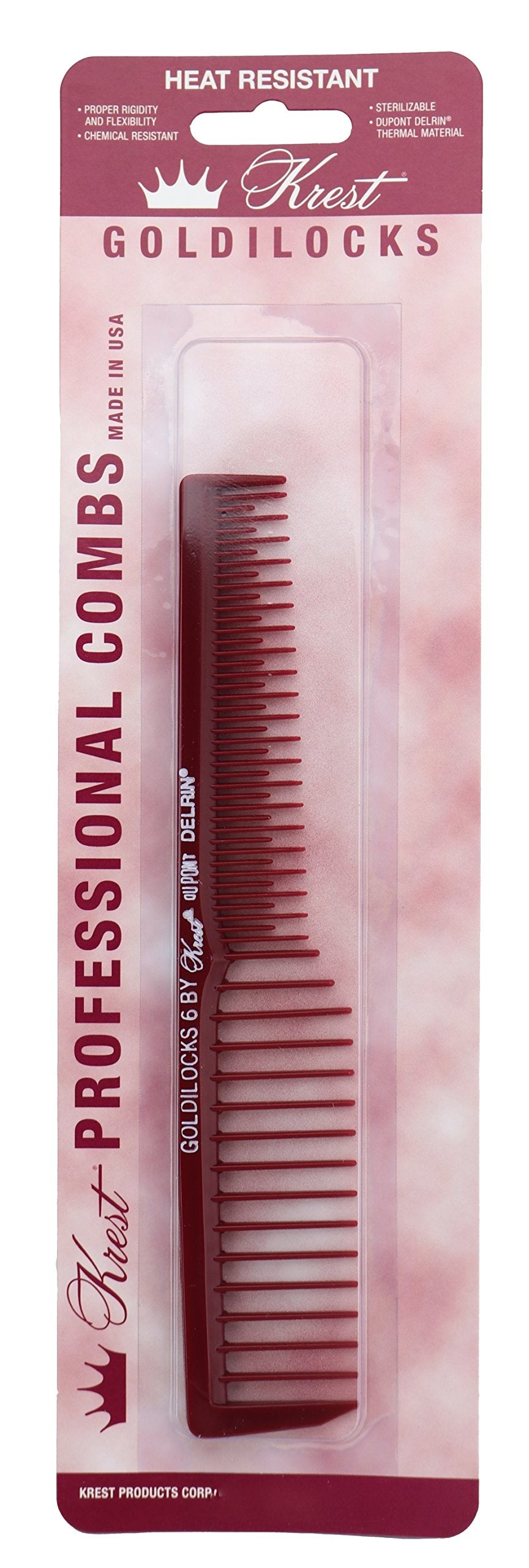 Chinoxia Krest Goldilocks G6 Burgundy Space Tooth Comb Wig & Tease for Volume Styling