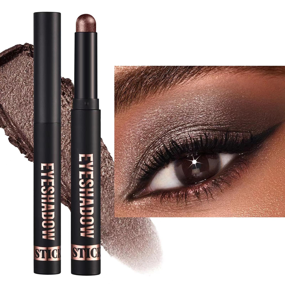 Mefyhtune Brown Eyeshadow Stick - High Pigment, Waterproof, Long Lasting Shimmer Pencil (09#)