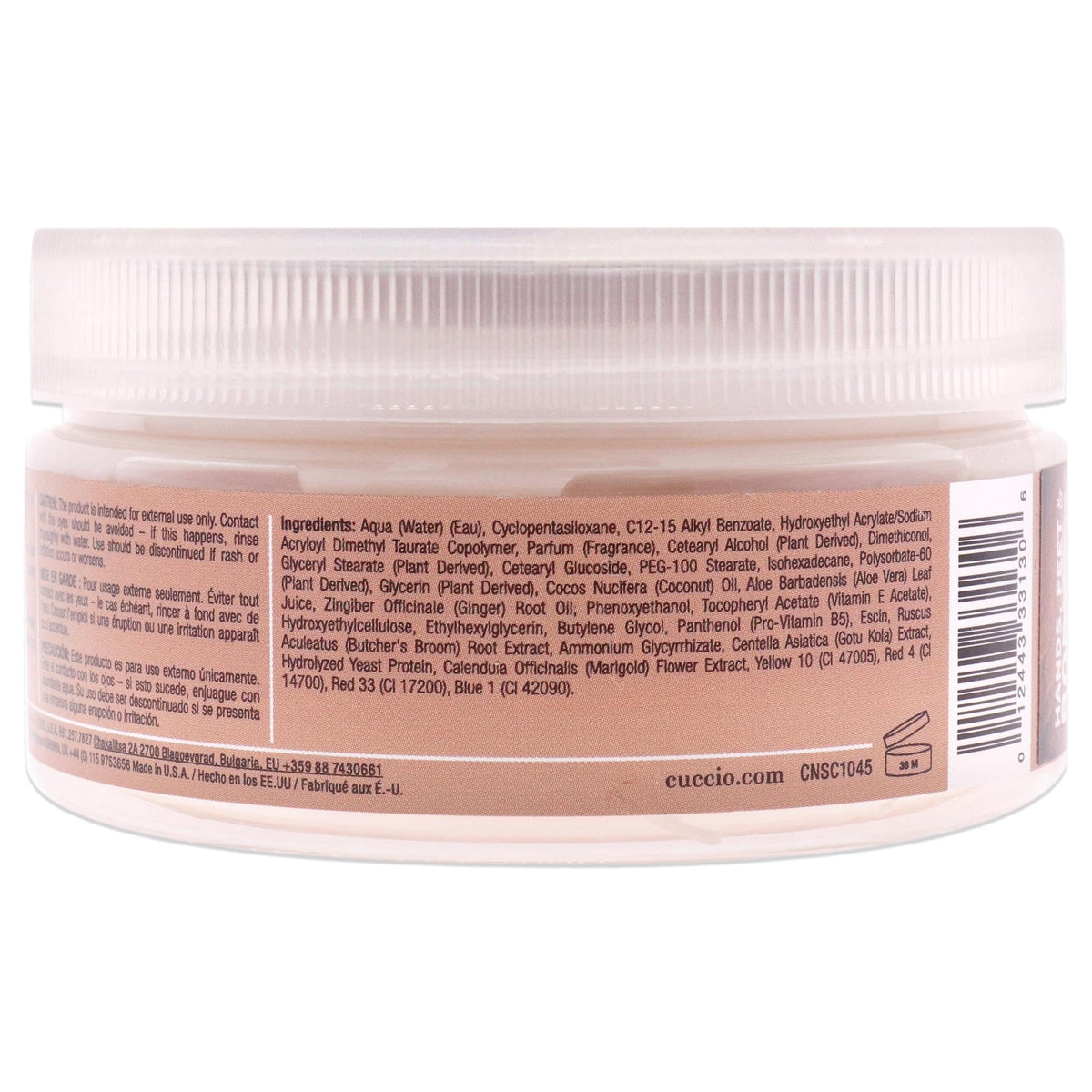 Cuccio Naturale Butter Blends Body Cream - Ultra-Moisturizing Coconut & White Ginger, 8 Oz