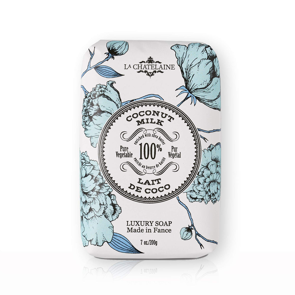 La Chatelaine Luxury Bar Soap - Natural Shea Formula With Coconut Milk, 7 Oz