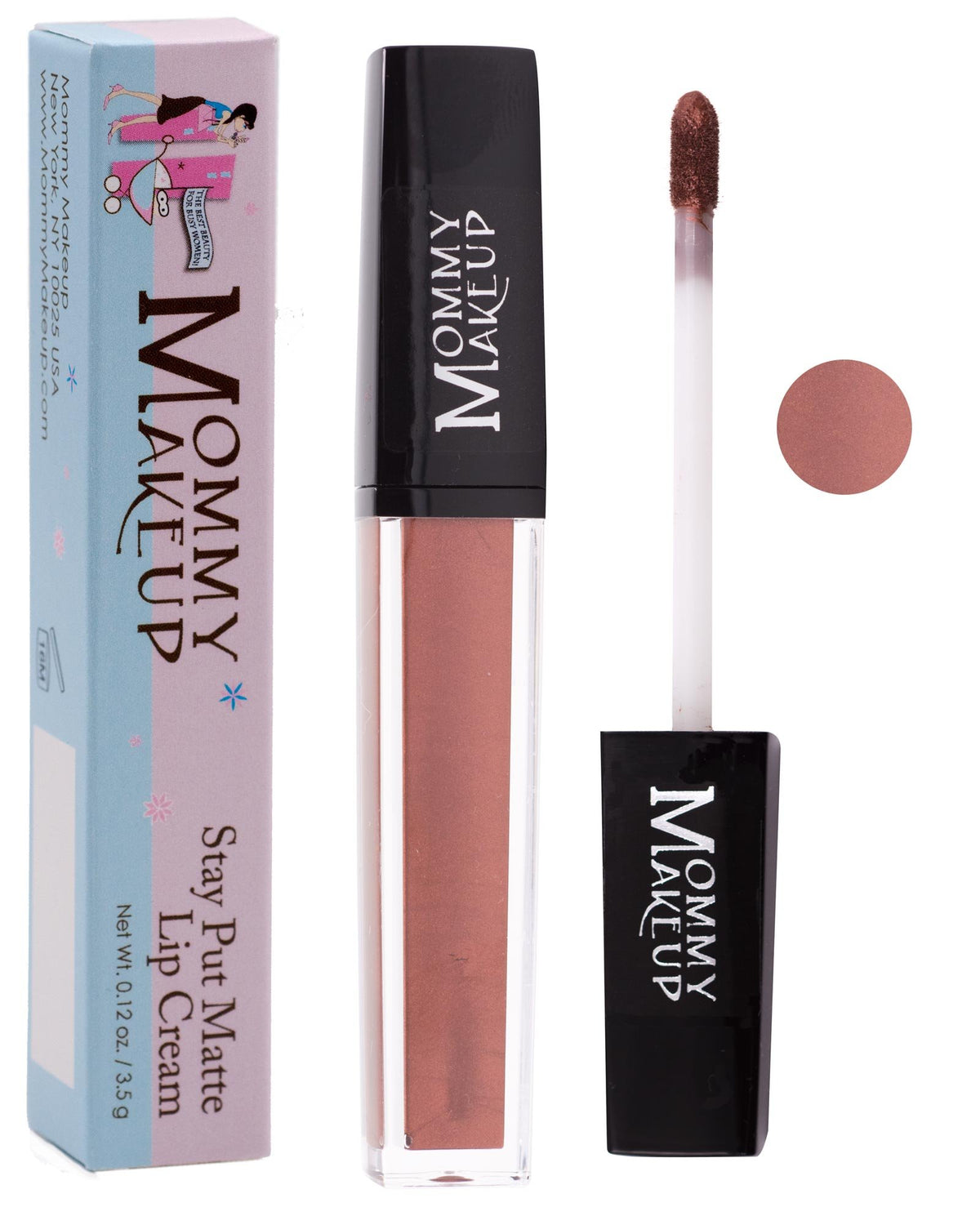 Mommy Makeup Stay Put Matte Lip Cream - Kiss-Proof, Waterproof, Long Lasting In Pennie