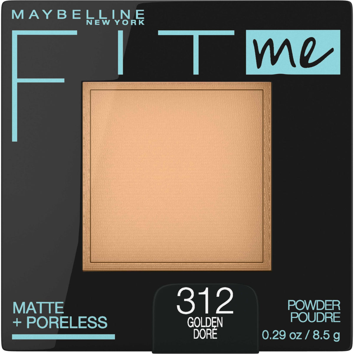 Maybelline Fit Me Matte + Poreless Powder, 312 Golden, 0.29 Oz - Setting Makeup