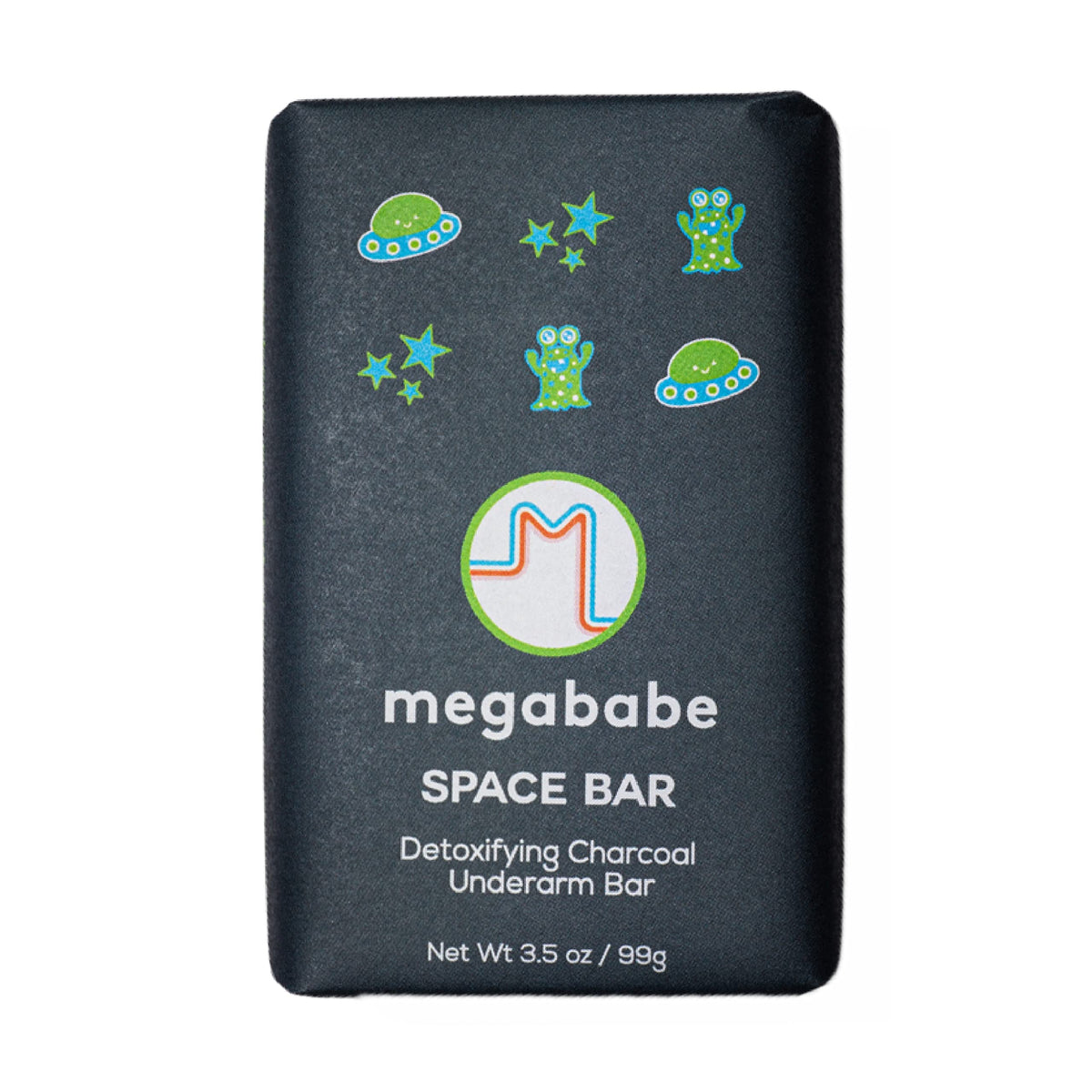 Megababe Space Bar Soap With Charcoal For Odor Control - 3.5 Oz Detoxifying Formula