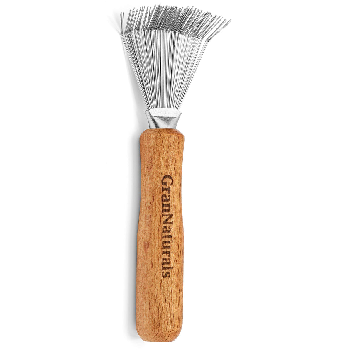 Grannaturals Hair Brush Cleaner - Ergonomic Wooden Handle & Durable Metal Wires For Combs & Brushes