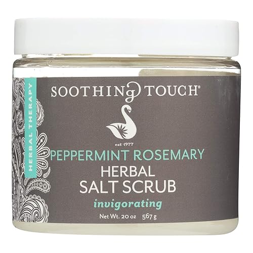 Soothing Touch Peppermint Rosemary Salt Scrub, 20Oz - 3 Pack, Exfoliating Body Scrub