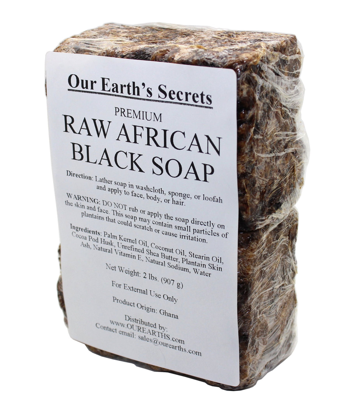 Our Earth'S Secrets African Black Soap - 32 Oz Natural Raw Skin Care, Moisturizing & Cleansing