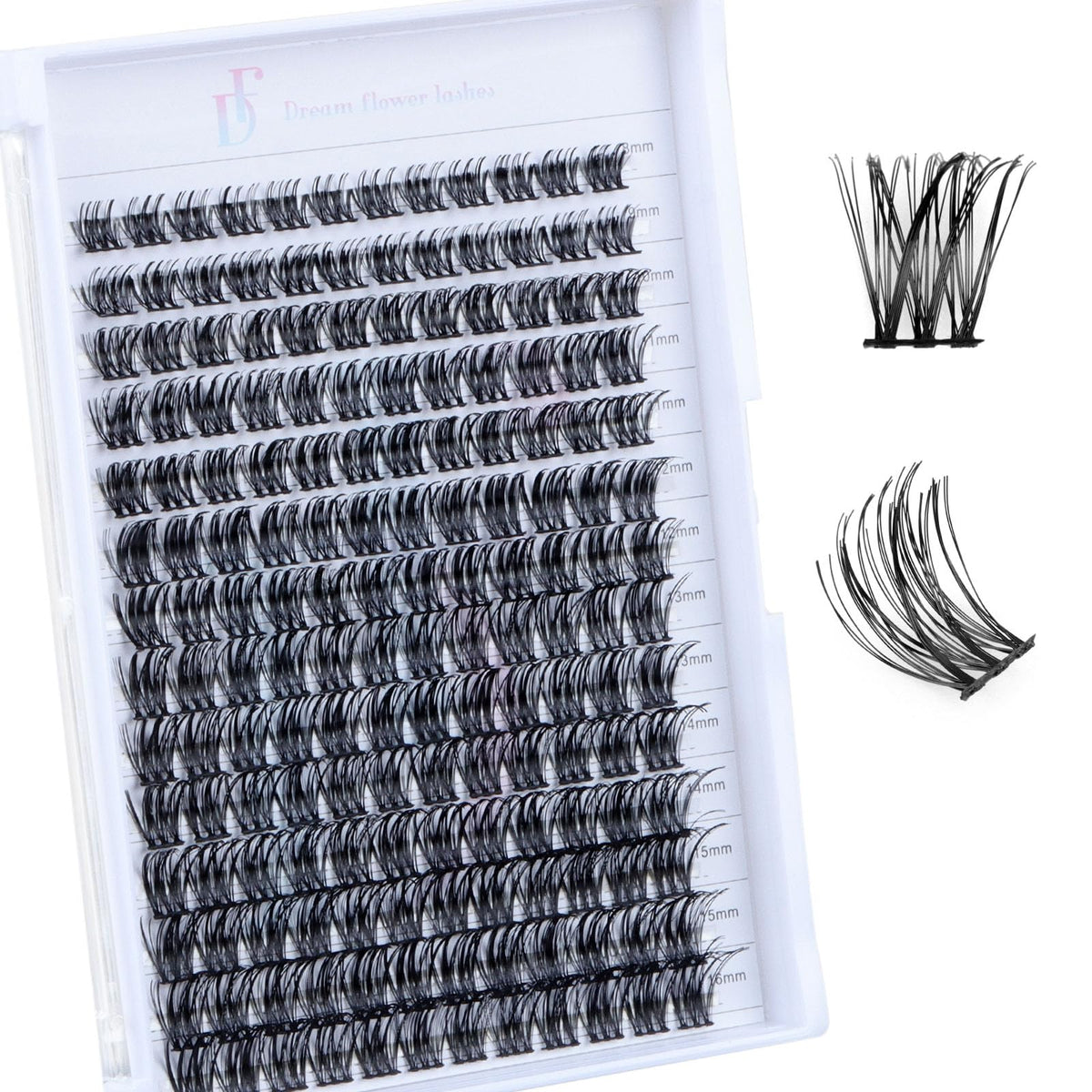 Df Touchjoy Fluffy Lash Clusters 8-16Mm D Curl Wispy Waterproof Eyelash Extension Lashes