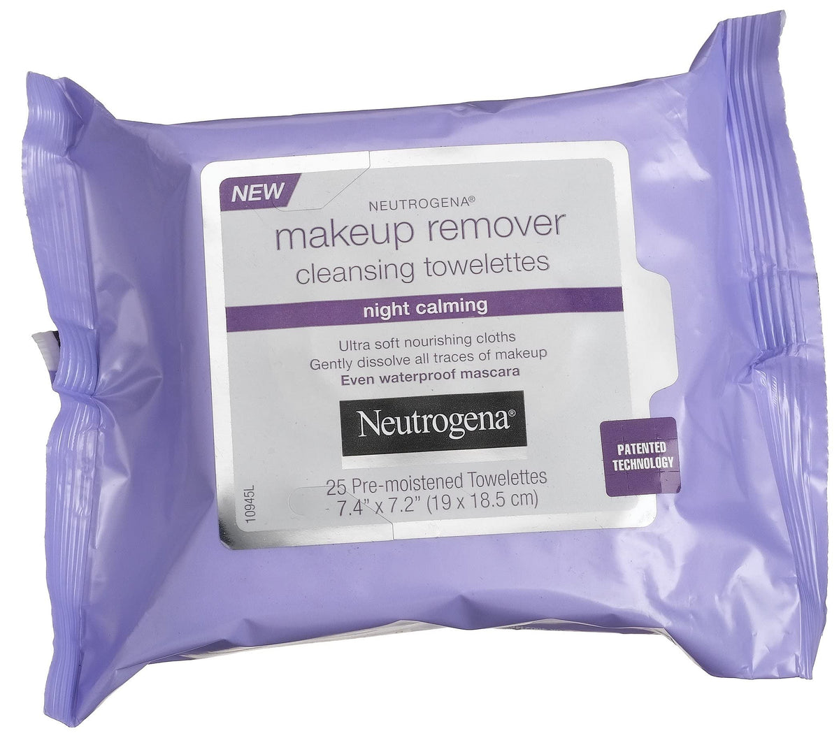 Neutrogena Night Calming Cleansing Towelettes, 25 Ct (Pack Of 2) - Makeup Remover Wipes