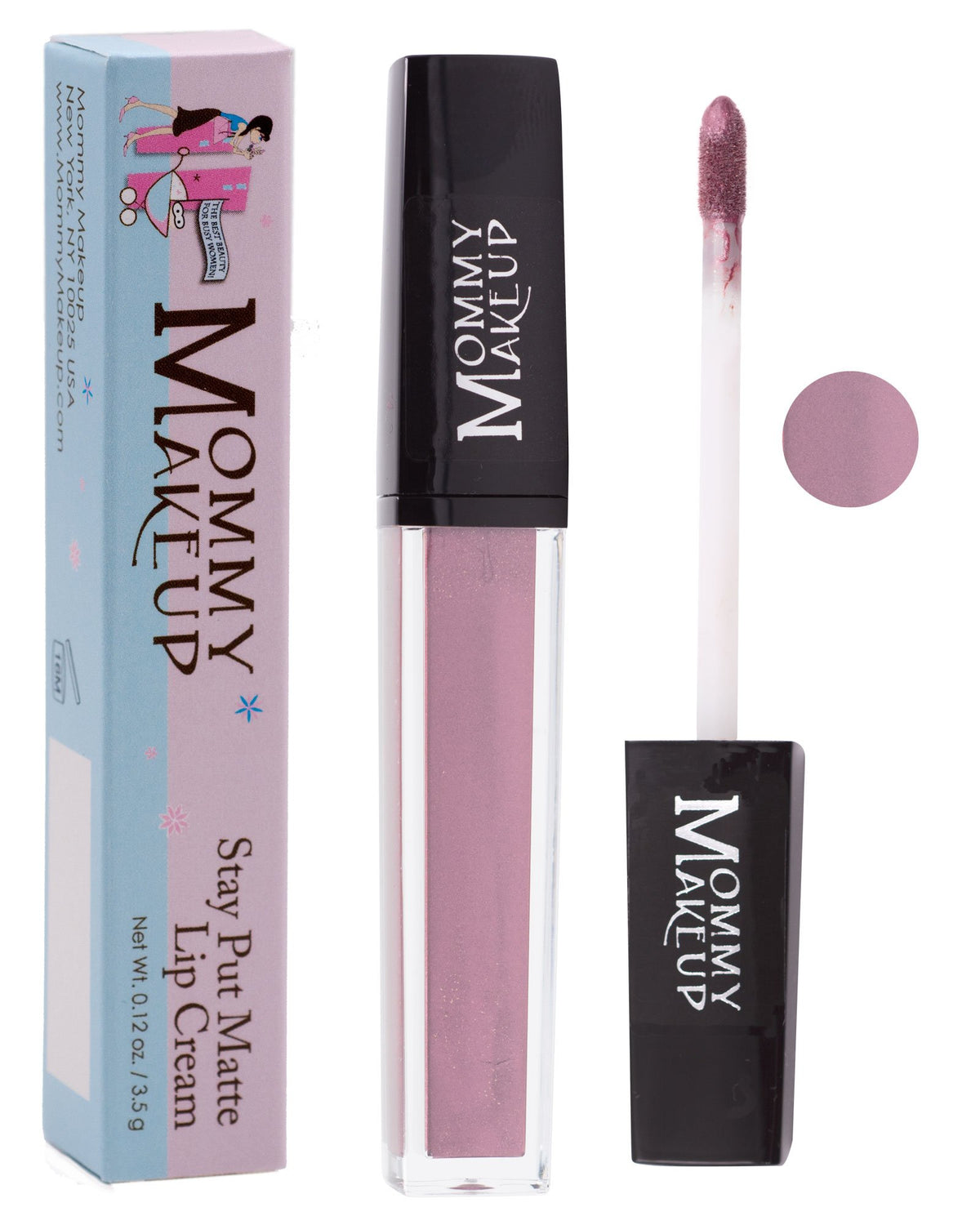 Mommy Makeup Stay Put Matte Lip Cream - Kiss-Proof, Waterproof, Long Lasting - Raquel