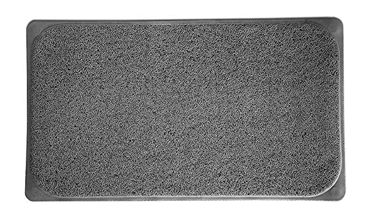 Style Home Jumbo Black Rubber Woven Loofah Bathtub Shower Mat 27&quot; X 17&quot; - Spa Quality Non-Slip