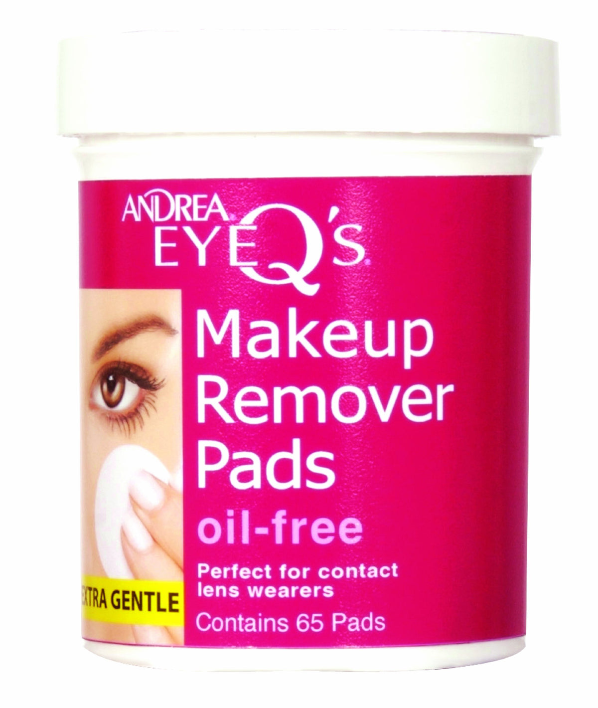 Andrea Eye Q'S Oil Free Eye Makeup Remover, Pink, 1 Count - Non-Woven Fibers