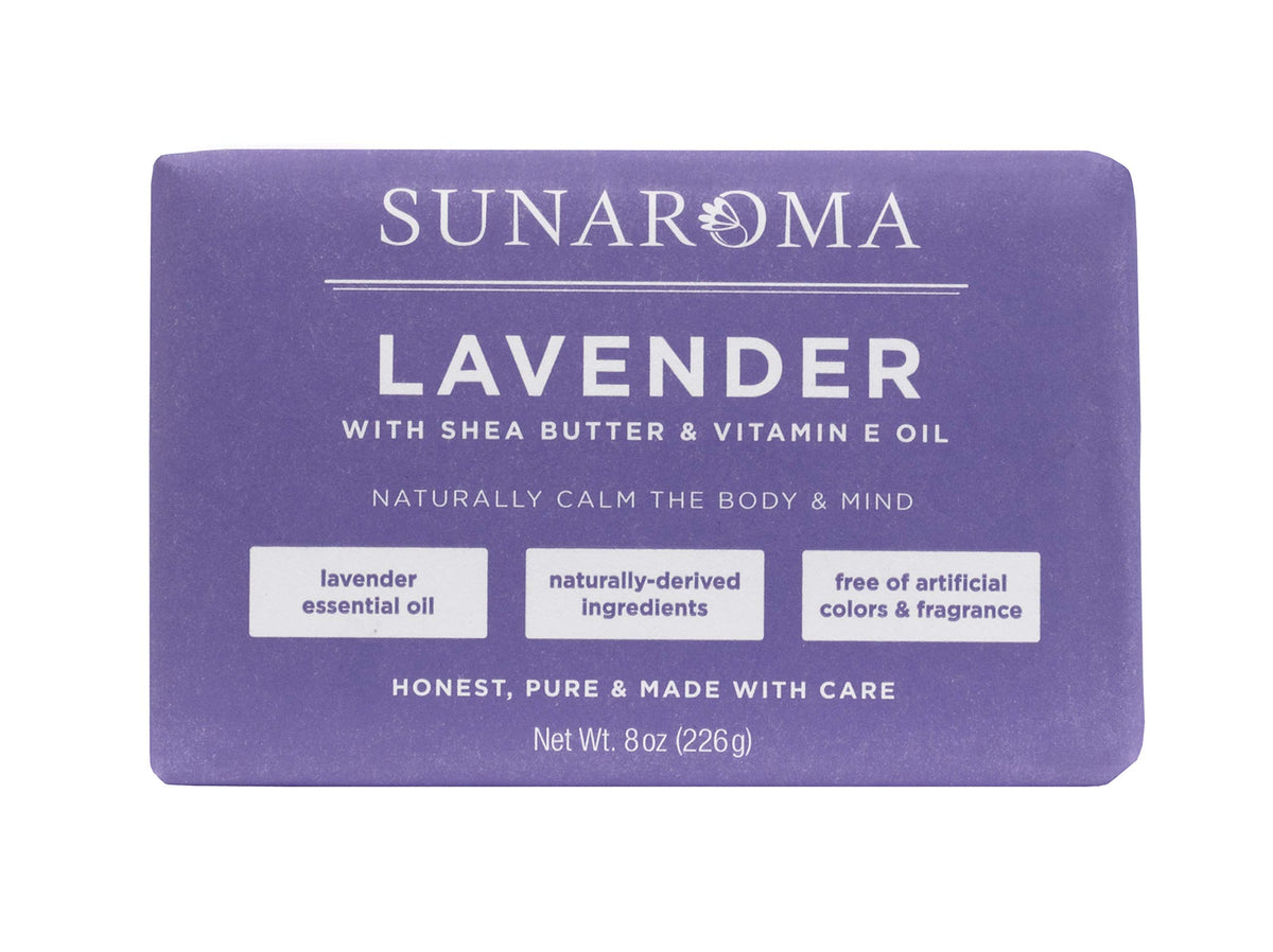 Sunaroma Lavender Oil Soap With Shea Butter & Vitamin E - 1 Fl Oz (Pack Of 1)