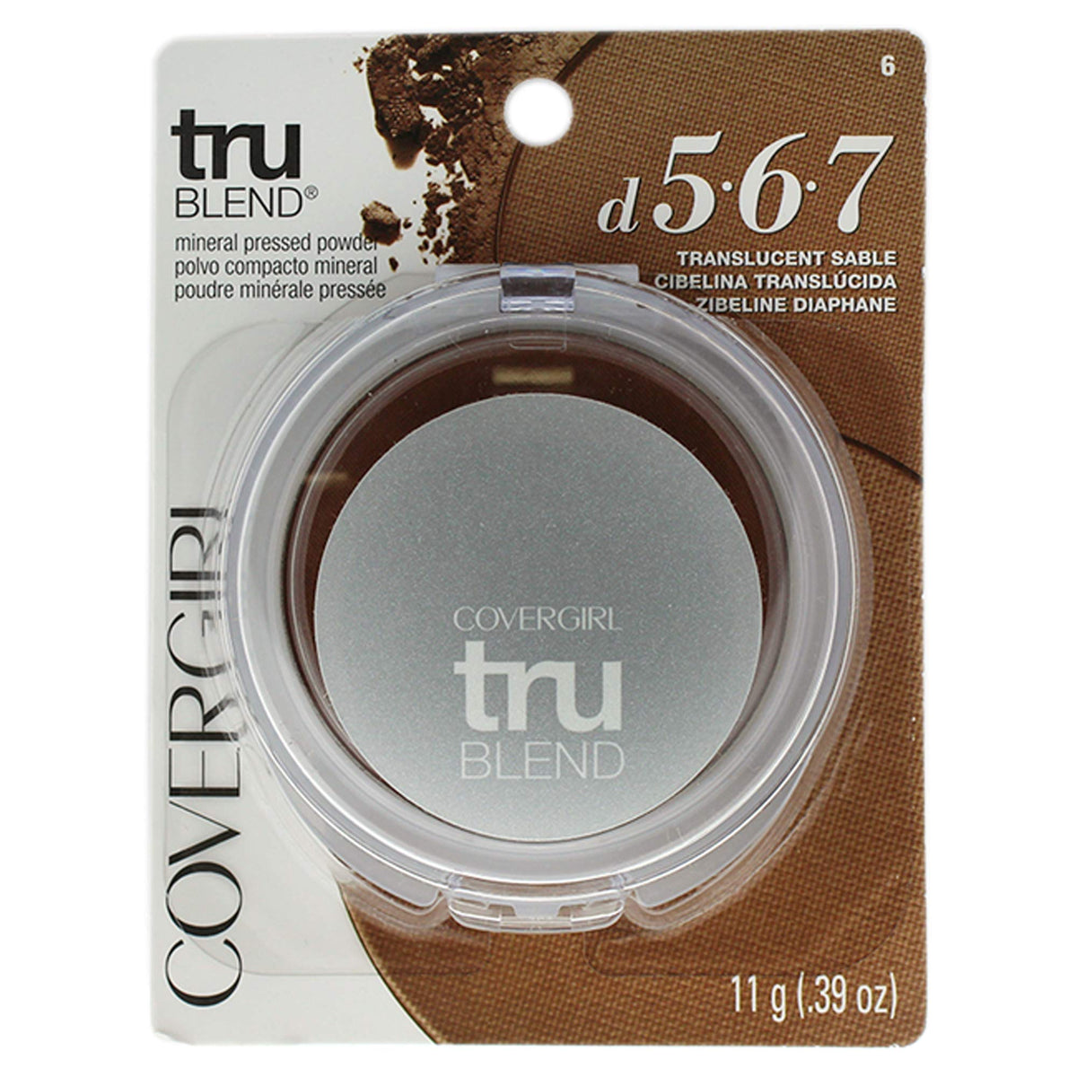 Covergirl TruBlend Pressed Blendable Powder  Translucent Sable  039 Oz Packaging May Vary